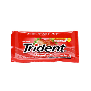 Chicles TRIDENT fresa - sobre 5u