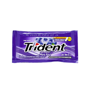 Chicles TRIDENT mora azul - sobre 5u