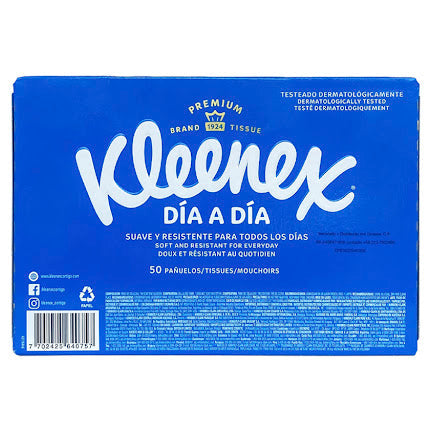 Toallas faciales KLEENEX día a día - caja 50u