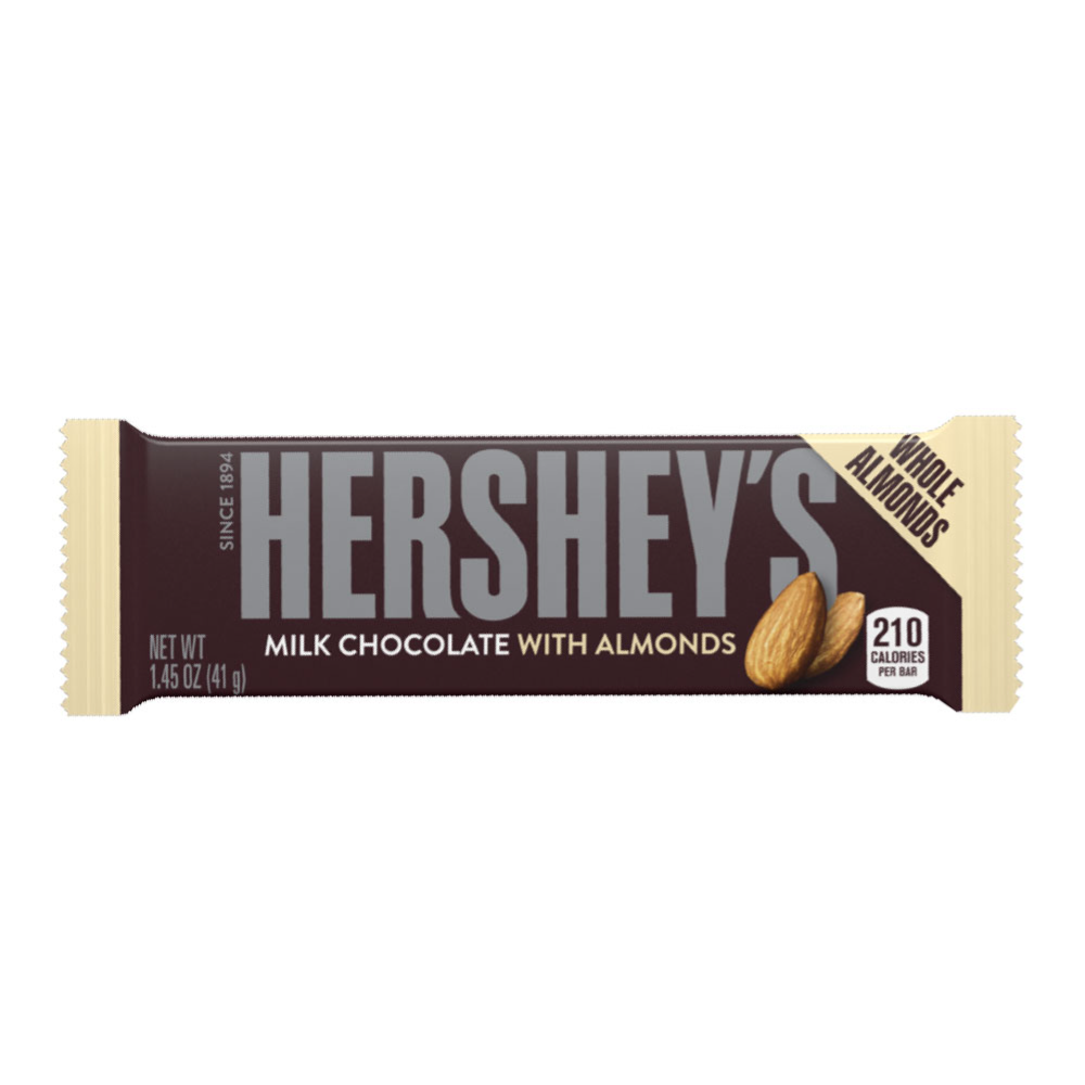 Chocolate HERSHEY'S milk chocolate con almendras - barra 41g