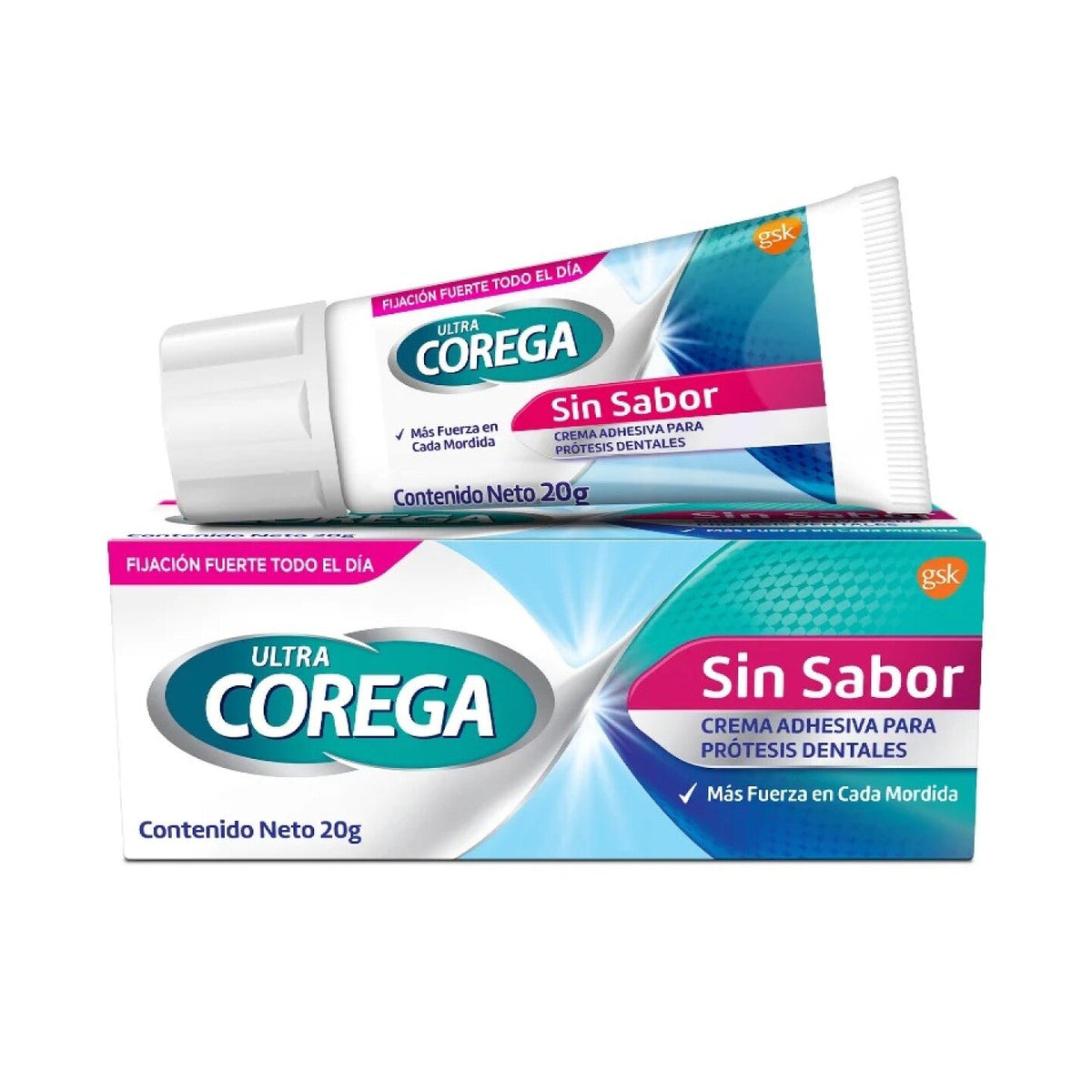 Crema adhesiva ULTRA COREGA sin sabor - tubo 20g