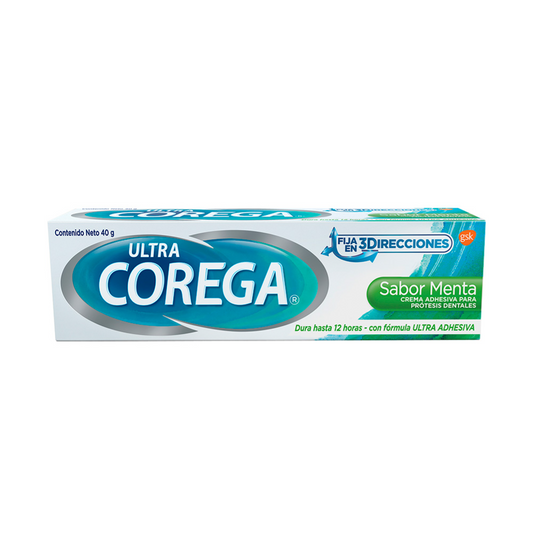 Crema adhesiva ULTRA COREGA sabor menta - tubo 40g
