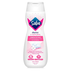 Jabón Íntimo Saba V-Natural Lirio De Agua Y Flor De Algodón - Bote 200 ml