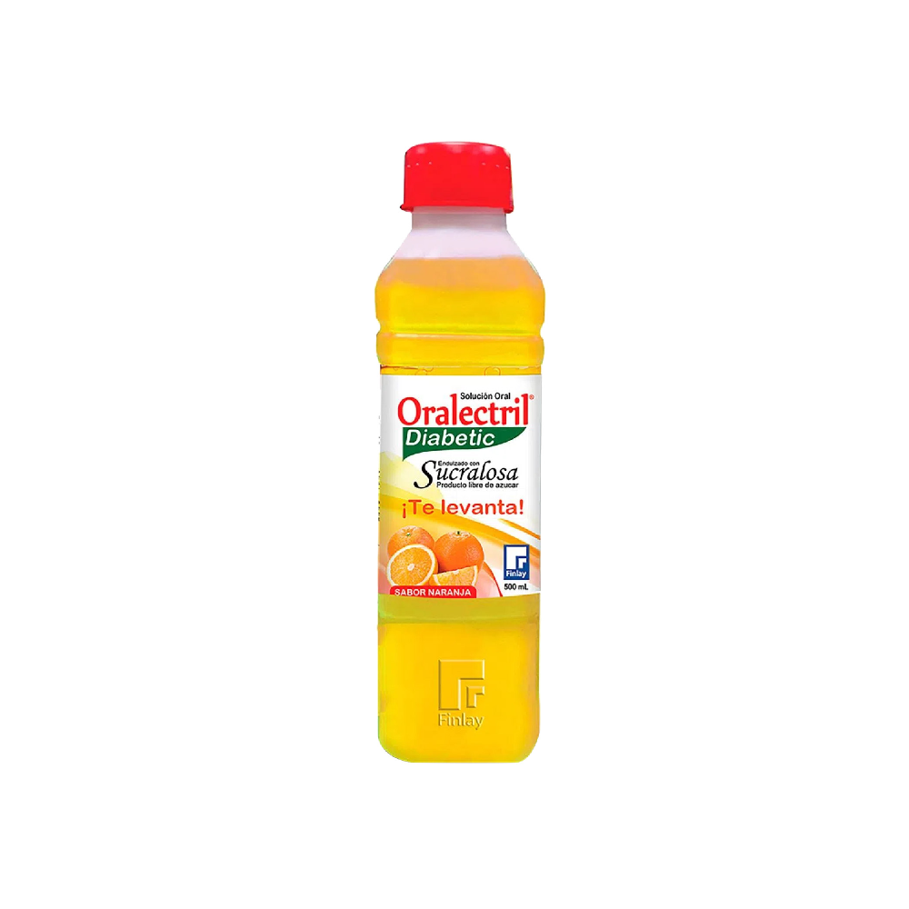 Suero rehidratante ORALECTRIL Diabético naranja - botella de 500 mL