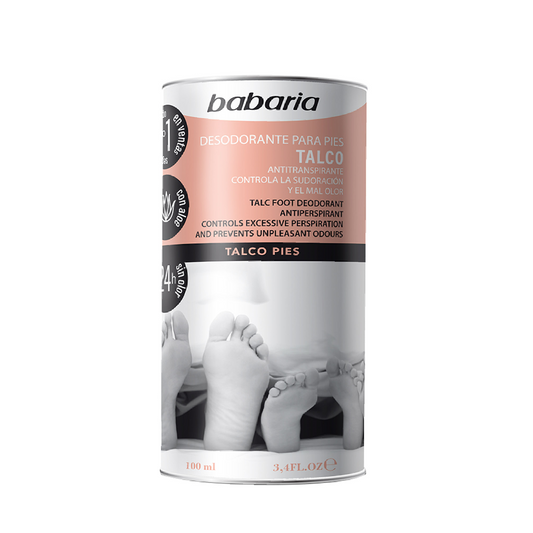Desodorante de pies BABARIA talco antitranspirante - tubo 100mL