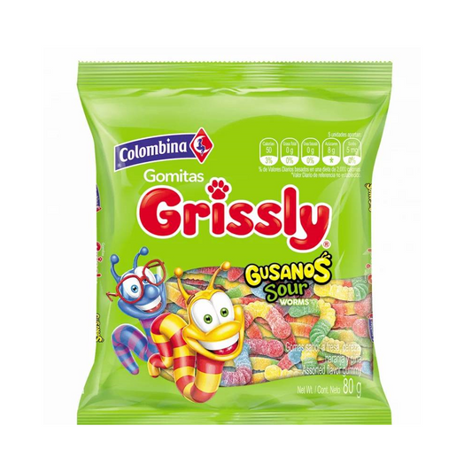 Gomitas COLOMBINA Grissly Gusanos - bolsa 80g
