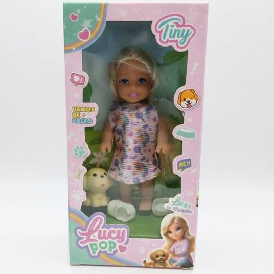 Muñeca TINY lucy pop muñeca y mascota - 1u