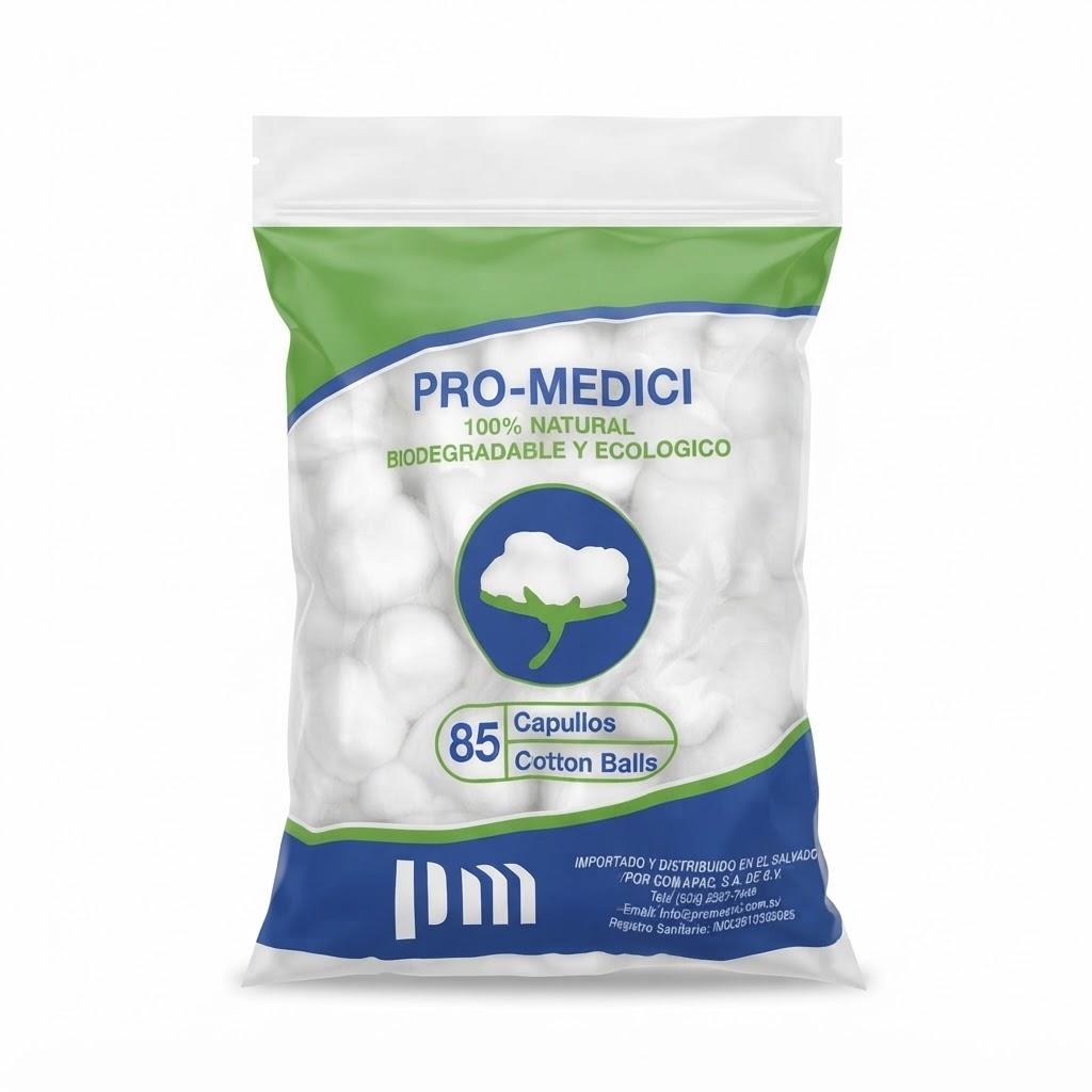 Algodón PROMEDICI capullo blanco - bolsa 85u