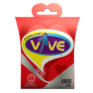 Preservativo Vive Amor Love - Caja de 3 unidades
