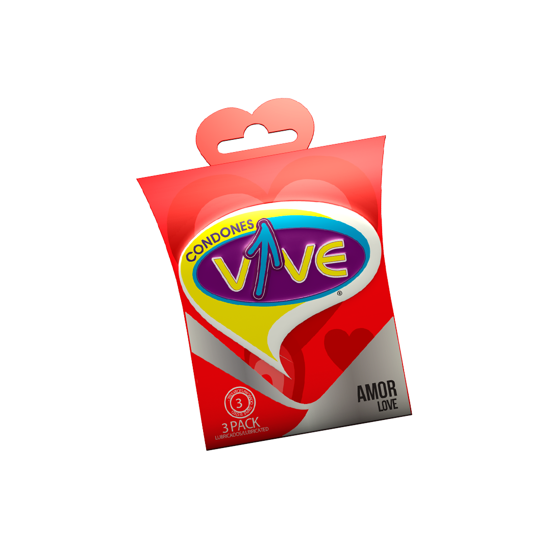 Preservativo Vive Amor Love - Caja de 3 unidades
