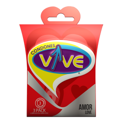 Preservativo Vive Amor Love - Caja de 3 unidades