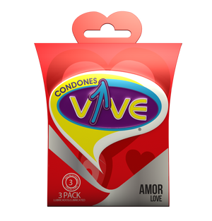 Preservativo Vive Amor Love - Caja de 3 unidades