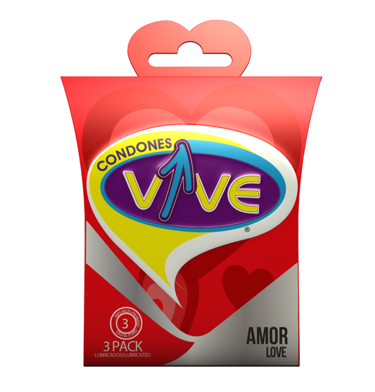 Preservativo Vive Amor Love - Caja de 3 unidades