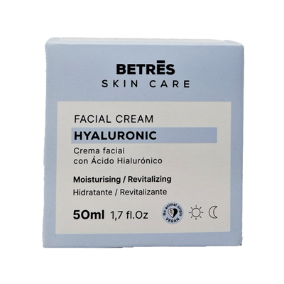 Crema facial BETRES ácido hialurónico - tarro 50mL