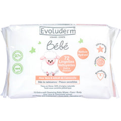 Toallas húmedas EVOLUDERM piel sensible - bolsa 72u