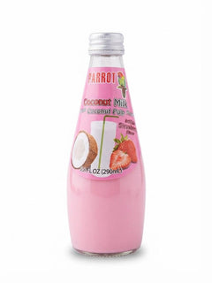 Leche de coco PARROT fresa - botella 290mL