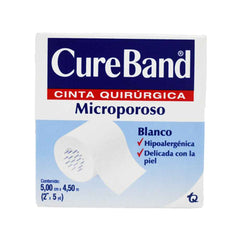 Esparadrapo CUREBRAND blanco 2 in × 5 yd - caja 1u