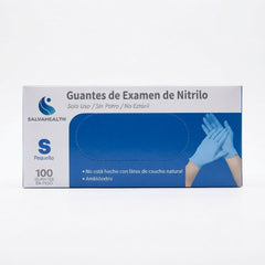 Guantes SALVAHEALTH nitrilo talla S - caja 100u