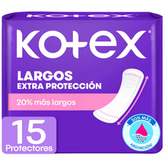 Protectores diarios KOTEX largos - bolsa 15u