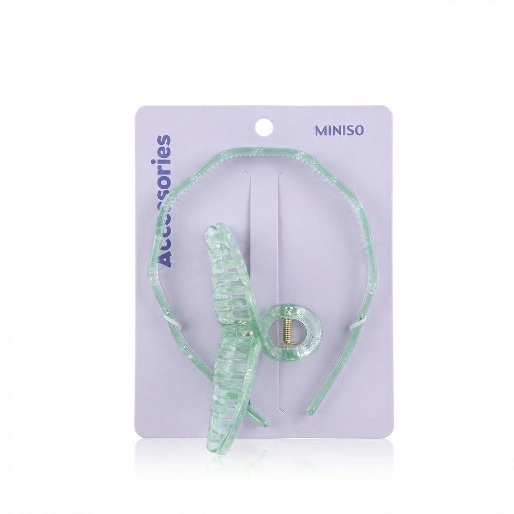 Kit para cabello MINISO pinza y diadema - 2u