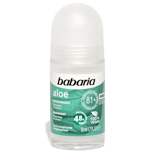 Desodorante BABARIA roll-on aloe - bote 50mL
