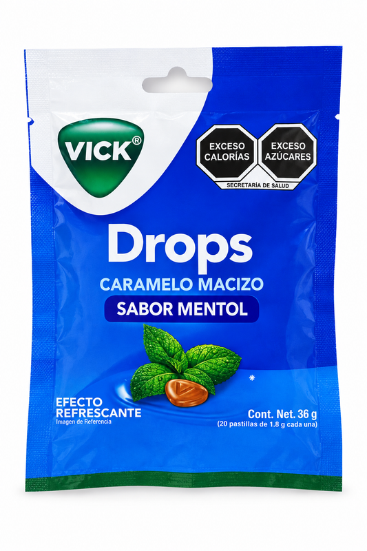 Caramelos VICK Drops mentol - bolsa 20u