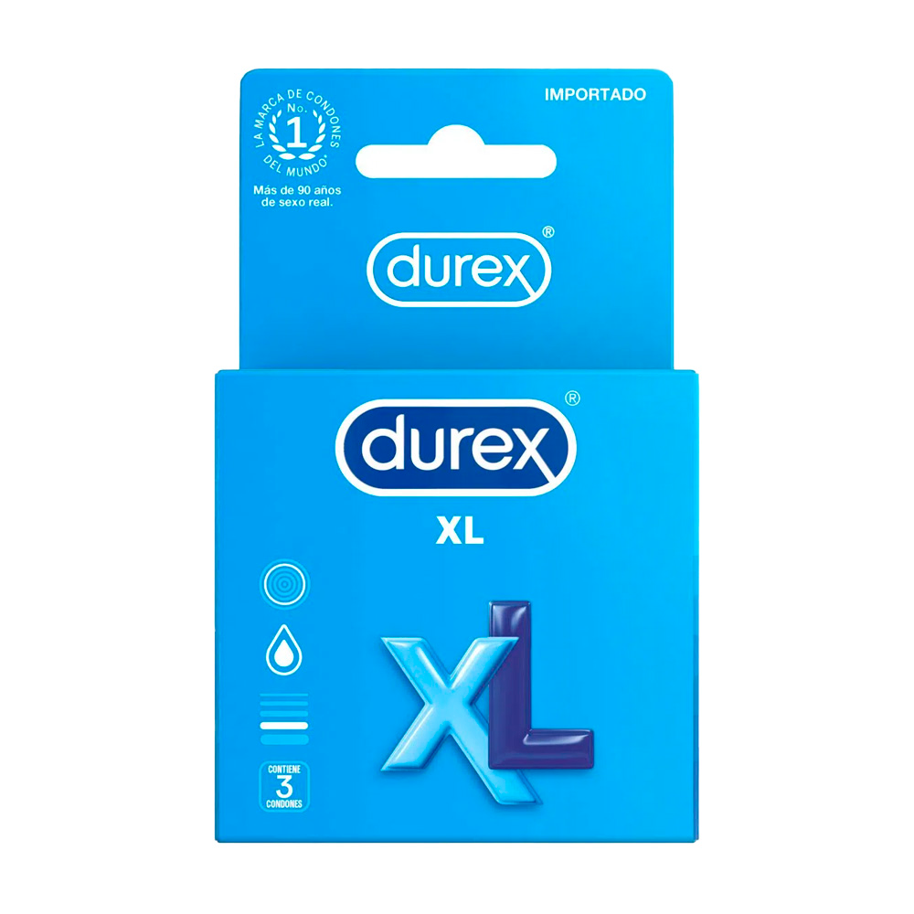 Preservativos DUREX XL - caja 3u