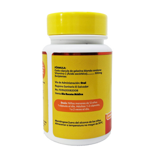 Vitamina C Vital Choice 500 mg - Frasco 60 cápsulas