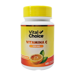 Vitamina C Vital Choice 500 mg - Frasco 60 cápsulas