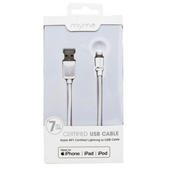 Cable FIFO certificado MFI para iPhone lightning 7ft - 1u