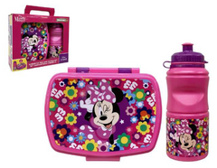 Recipiente + botella minnie - 2u