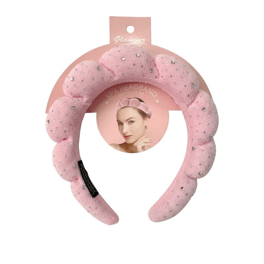 Vincha para cabello GLAMOUR rosada - 1u
