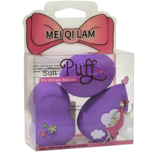 Esponja para maquillaje PUFF - 3u