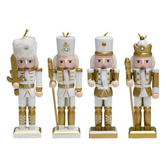 Figura navideña cascanueces blanco - 1u
