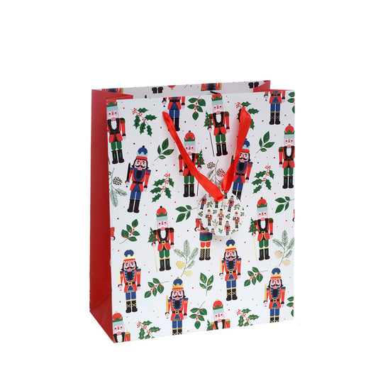 Bolsa de regalo navideña cascanueces - 1u
